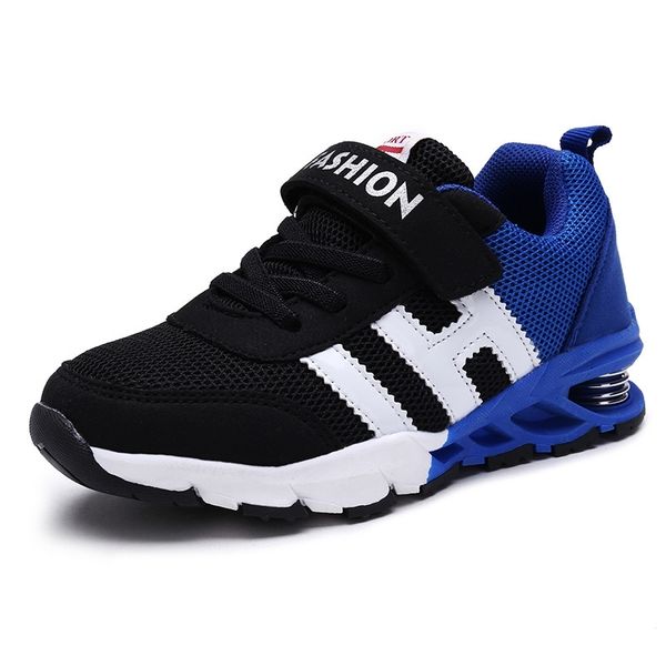 

casual kids school sneakers shoes for boys and girls new children sport shoes breathable kids running shoes size 3-12 years y201028, Black