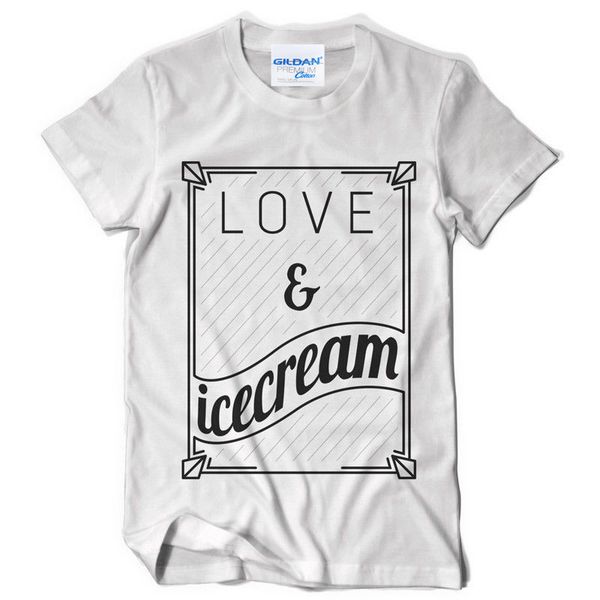 

2019 new summer style cartoon white love and ice cream fitness pride of the creature hoodie designers t shirts sweatshirt