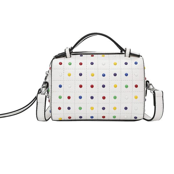 

diamonds handbags small tote boston rivet bags pu leather women shoulder bag handle sac a main 273