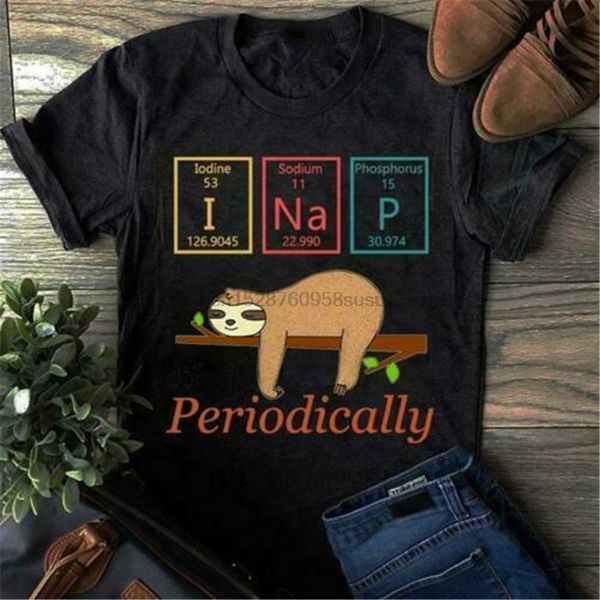 

sloth iodine sodium phosphorus periodically men t-shirt black cotton s-3xl round neck tee shirt sport hooded sweatshirt hoodie