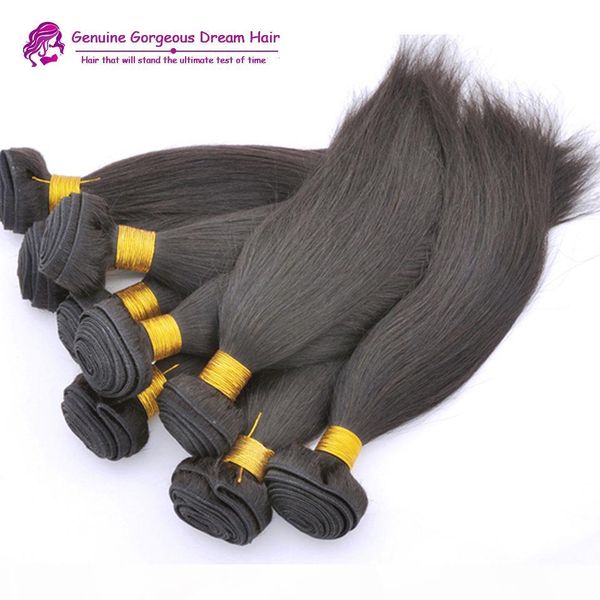 

malaysian indian brazilian silky straight bundles human hair weave straight hair weaves human hair weft in stock, Black