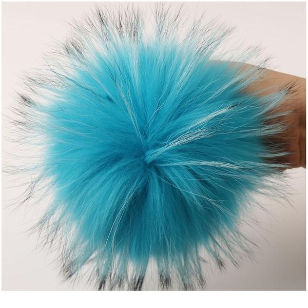 

5 pcs 15cm real raccoon fur pompoms 13cm fox pompom fur pom poms natural fur pompon for hats bags shoes scarves acc qylvyc