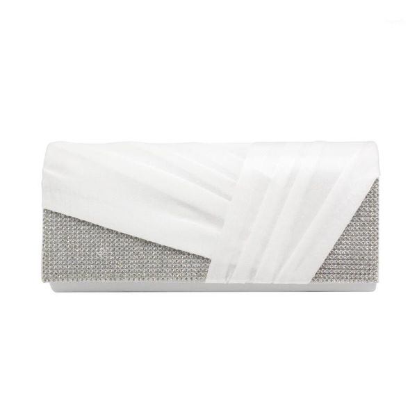

evening bags model diamonds crystal rhinestone diamante clutch bag pleated drape satin bag1