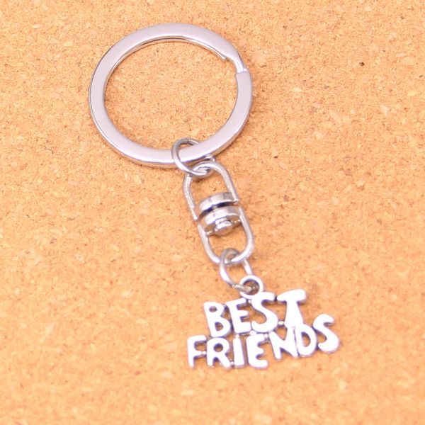 Mode Schlüsselbund 24*16mm beste freunde Anhänger DIY Schmuck Auto Schlüssel Kette Ring Halter Souvenir Für Geschenk