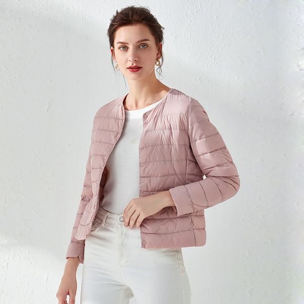 

2020 autumn 2020 short further down ultra light jackets warm winter thin female jacket xli9, Black;brown