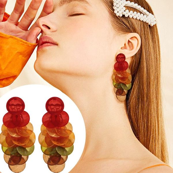 

match-right vintage длинные мотаться висячие рыбы серьги для женщин этнические boho большие серьги красочные ювелирные изделия для подарка п, Silver