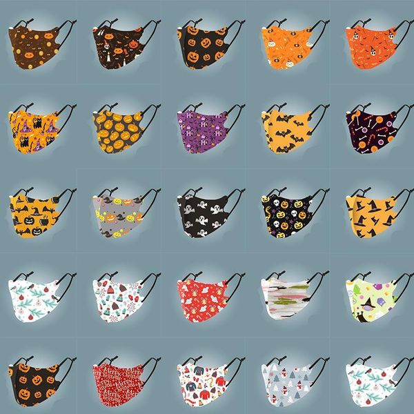 

halloween face mask merry christmas cute cotton mouth mask dustproof masks with color