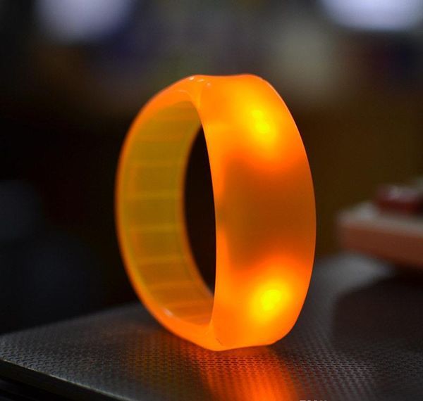 

music activated sound control led flashing bracelet light up bangle wristband club party bar cheer luminous hand wmtgqa bdedome