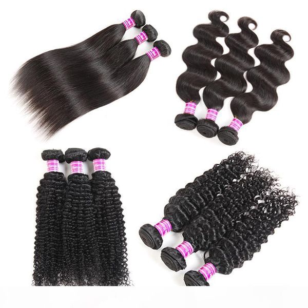 

unprocessed brazilian virgin hair straight bundles remy human hair weaves body wave human hair extensions vendors ing, Black
