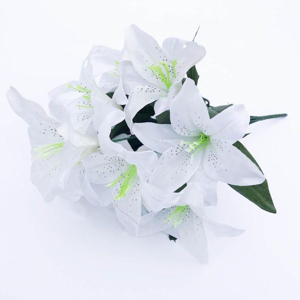 

decorative flowers & wreaths faroot 10 heads lily flower artificial lilies bouquet wedding floral home decor real touch decor1