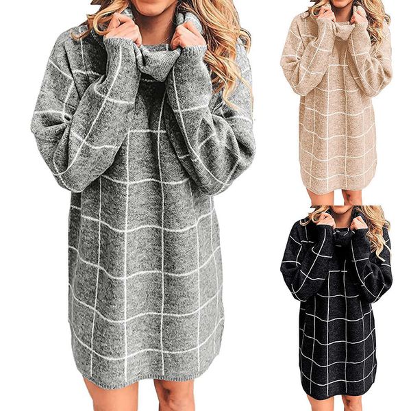 

plaid knitted drs 2020 new autumn winter casual double lapel checkerboard sweater, White;black