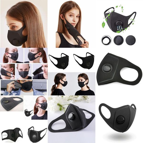 

sponge fog breathing mask valve designer winter reusable luxury pm2.5 anti-dust washable facemask face masks hraaf