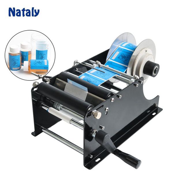 

manual water round bottle labeling printing machine for round bottles