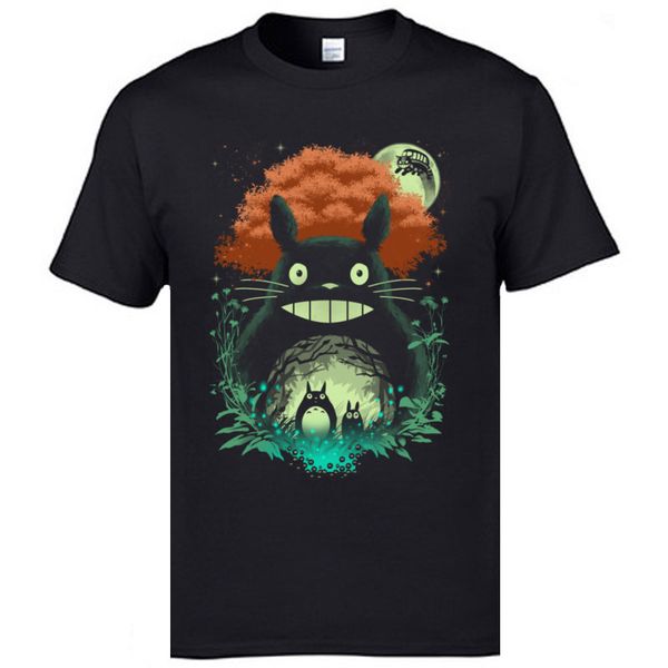 

save the forest my neighbors totoro fashion summer printed round collar 100% cotton anime men hoodie designers t shirts sweatshirt