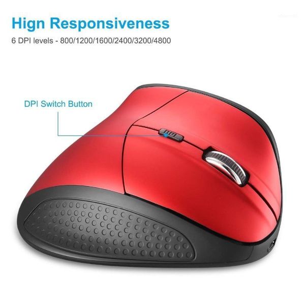 

thu 2.4g wireless mouse gaming mouseup to 4800dpi 6 dpi level for pc laprechargeable ergonomic vertical1