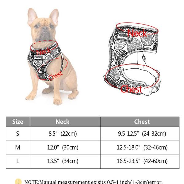 

breathable nylon no pull dog harness vest reflective adjustable printed pet harness for small medium d jllesp