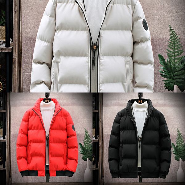 

9ze8f мужской вниз короткий теплый хлопок-проложенный вниз стеганый стиль куртки утолщенного теплый молодежи хлопок пальто зима 2020 мужской, Black