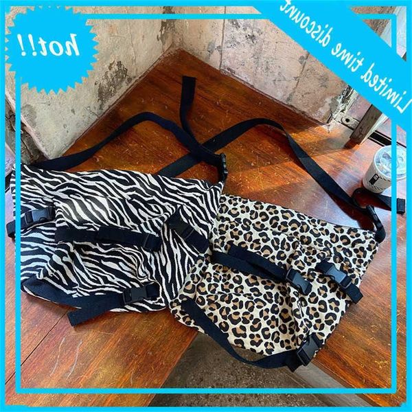 

01161 new leopard buckle simple cross bag street trend students' one shoulder schoolbag