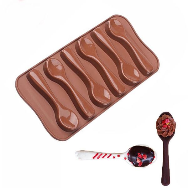 Food Grade Silicone Spoon Cake Mold Baking Pastry Decorating Tools Biscuit Cookies Chocolate Fondant Moulds for kitchen tool #25