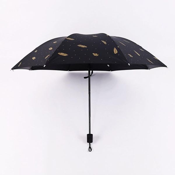 

яда высокого качества золотое перо зонтики дождь женщины ув солнечный дождливый зонтик для женщин ветрозащитный складной дизайнер зонтики ys