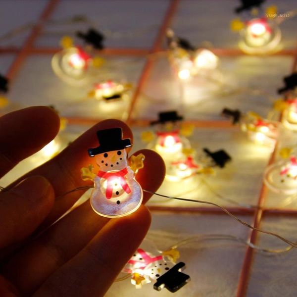 

christmas decorations 2m snowman snow elk mini light string merry for home 2021 ornaments decor noel natal1