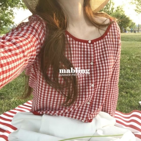 

red mini plaid thin sweater women single breasted knitted short cardigan casual spring long sleeve round collar 201017, White;black