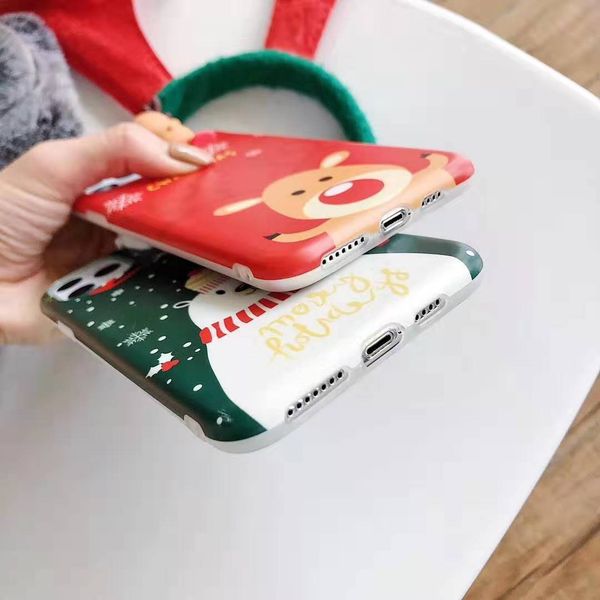 

newmax cartoon silicone deer iphone11 matte pro cover for iphone 11 xi case bear christmas ornaments