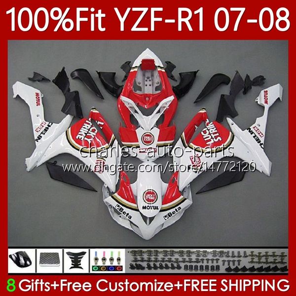 Carrozzeria OEM adatta al 100% per YAMAHA MOTO Lucky Strike YZF-R1 YZF-1000 YZF R 1 1000 CC 07-08 Corpo 91No.38 YZF R1 1000CC YZFR1 07 08 YZF1000 2007 2008 Kit carenatura per stampi ad iniezione