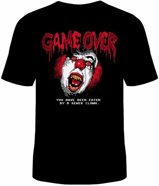 

game over nes it funny cotton pennywise clown stephen king summer hoodie designers t shirts sweatshirt
