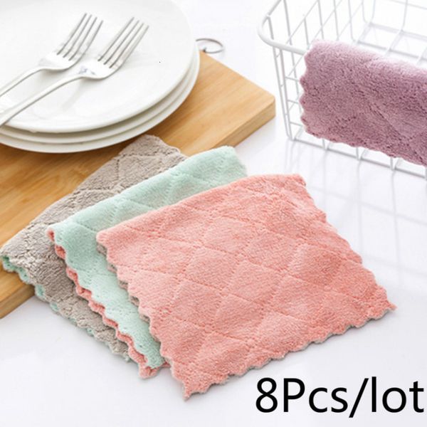 

8pcs/lot microfiber cloth household du rag kitchen towel cleaning towels