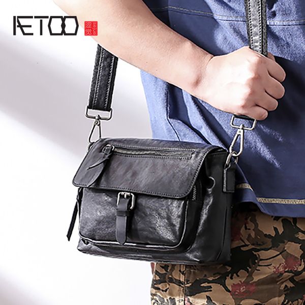 

hbp aetoo men's leather trend one shoulder bag, fashion casual oblique cross bag, head leather men's bag
