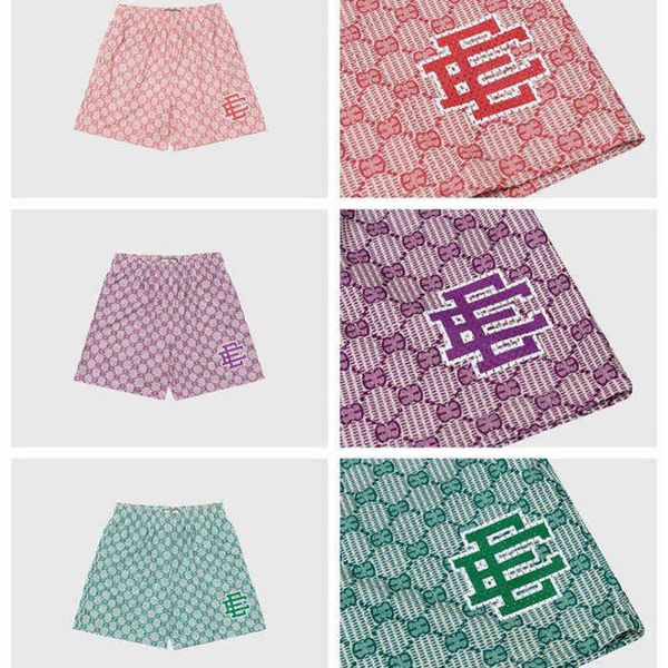 

eric emanuel ee basic short newyork city skyline men's casual shorts outdoor sweatpants summer gym workout mesh basketball beach footba, White;black