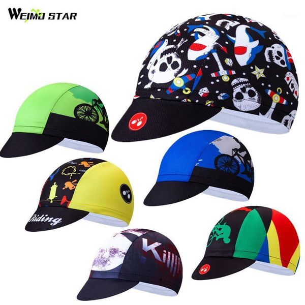 

weimostar quality cycling cap sports bandana men women road bike helmet hat summer breathable bicycle cap team cycling headband1, Black