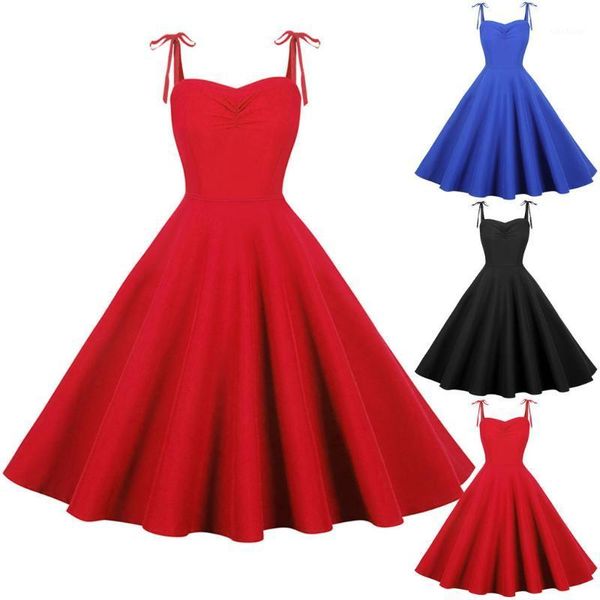 

casual dresses fashion women vintage solid colors spaghetti strap ladies holiday elegant evening party dress vestidos#g31, Black;gray