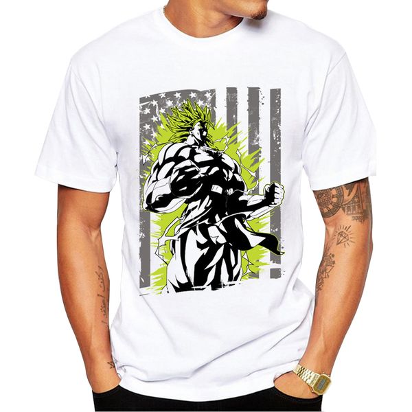 

2018 short sleeve men t shirt new fashion american super saiyan broly printed t shirt cool tee shirts sport hooded sweatshirt hoodie