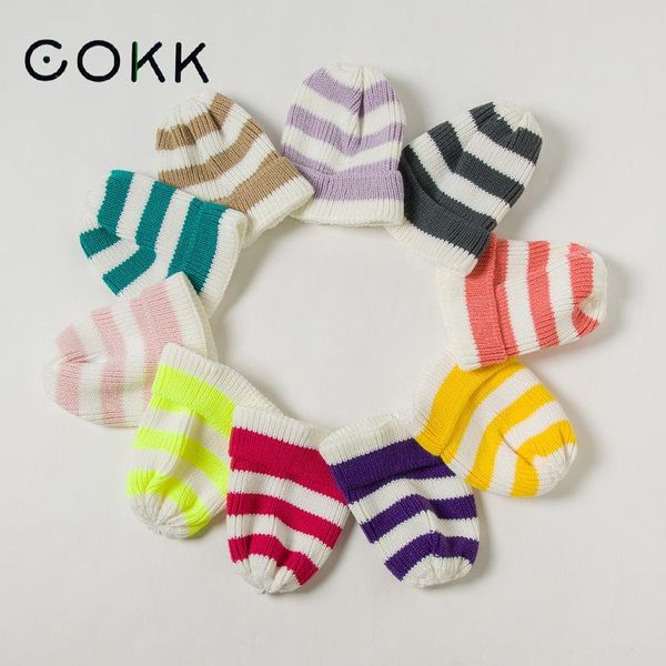 

cokk winter hats for girls boys children korean stripe knitted beanie kids bonnet elastic winter cap cute warm baby hat 2020 swy bbysas, Blue;gray