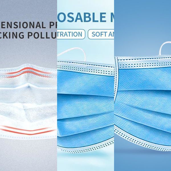 

masks 3-ply fast shipping cover 3-layers disposable mouth dust desinger face mask soft breathable anti-dust blueeo7r