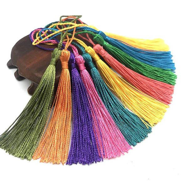 

32pcs pack mixed color 7cm hanging rope silk tassels fringe sewing bang tassel trim key tassels for diy embellish curtain access h bbyxcx