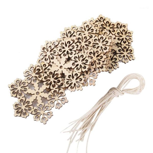 

lyfs 10 pcs wooden snowflake hanging decorations snowflake cutouts crafts hanging ornaments xmas blank wood to paint decoration1