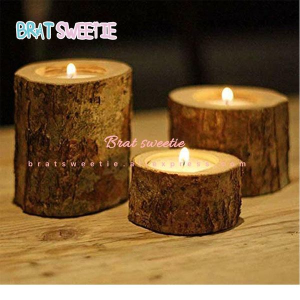 

деревенский деревянный держатель свечи древесина подсвечник рамадан мубарак свадебный столик украшения центр день рождения вечеринка wmtwvn