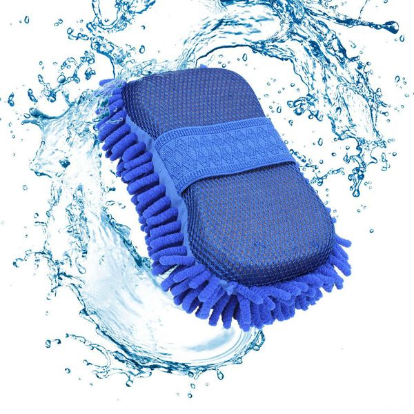 

washing glove microfiber chenille sponge washer car towel duster motorcycle truck cleaning cloth tool home window