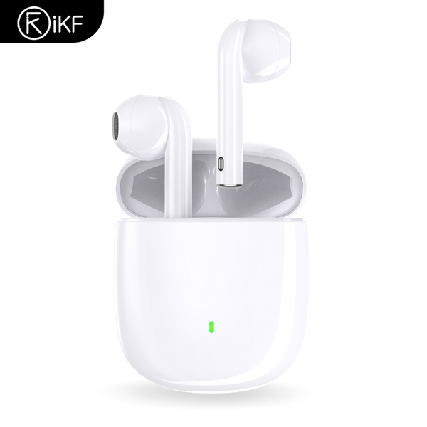 

ikf find pro white wireless earbuds bluetooth 5.0 earphone gaming headset with charging case touch control good sound smart