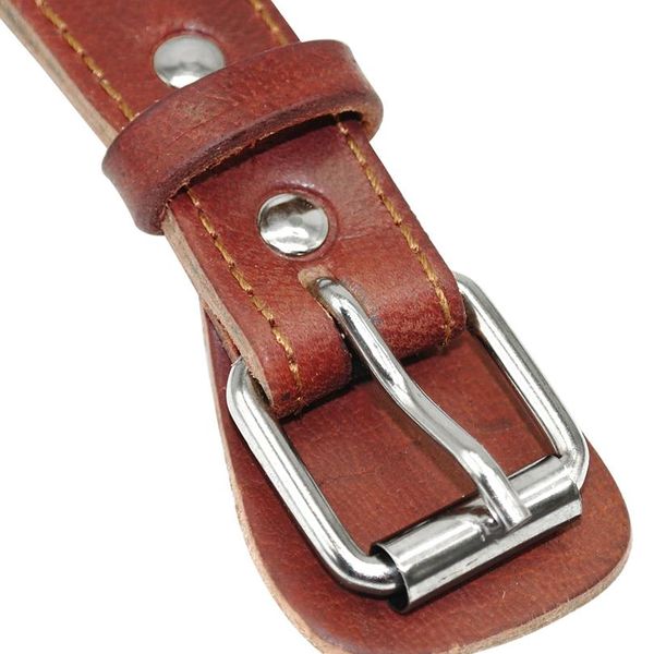 

genuine leather dog harness brown 16\"-30\" chest adjustable straps for walking training medium large dogs pitbull boxer jlliww