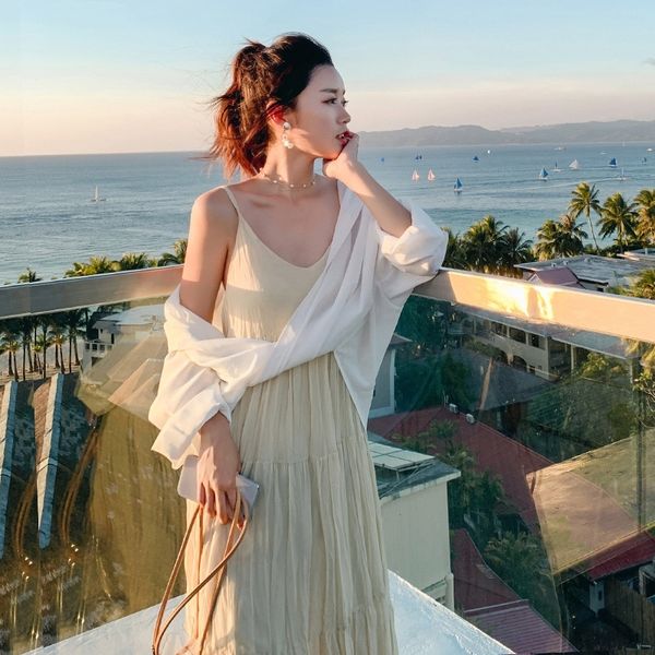 

6cci1 suspender установить двухсекционное свежее длинное колено platycodon платья grandiflorum феи suspender юбка dressdress dresssuper фея, Gray