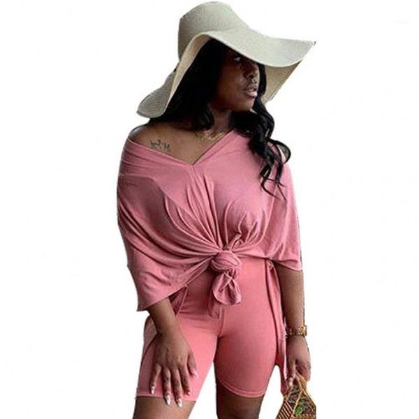 

4xl 5xl plus size summer women oversize casual sport two piece suit loose side slit shorts ladies matching set streetwear1, White