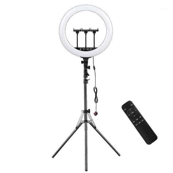 

flash heads andoer led ring video light 18 inch 2800-6000k bi-color dimmable with 190cm stand for portrait pography1