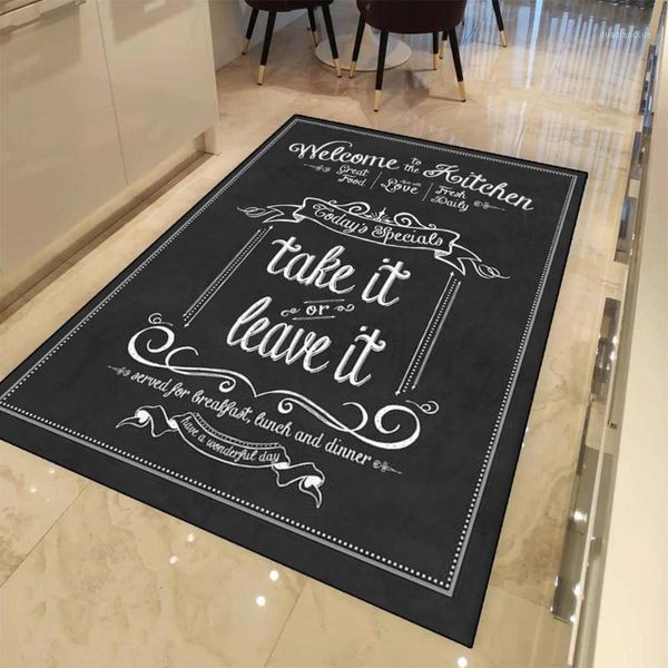 

carpets else black white kitchen rules take it or leave 3d print non slip microfiber modern decorative washable area rug mat1