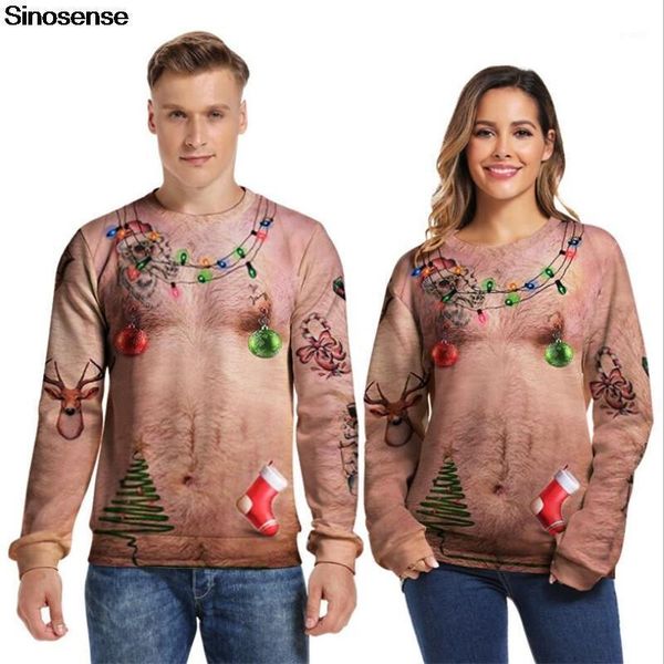 

ugly christmas sweater long sleeve o-neck holiday party xmas sweatshirt 3d funny printed christmas sweaters jumpers 1, White;black