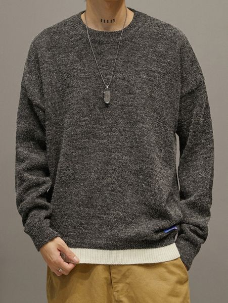 

men drop shoulder sweater h1zo#, White;black