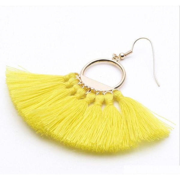 

1 pair smart handmade ethnic bohemian long tassel earrings vintage jewelry for woman and sqcojy beauty888, Silver